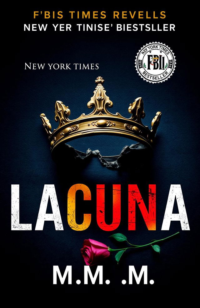 A moody and suspenseful book cover concept for 'Lacuna' by M