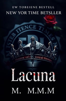 A book cover concept featuring a fractured crown as the central image, symbolizing the murder of a king and enveloped in royal intrigue