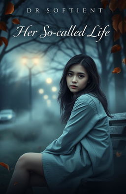 A visually compelling book cover for a novel titled "Her So-Called Life", displaying a sorrowful mood