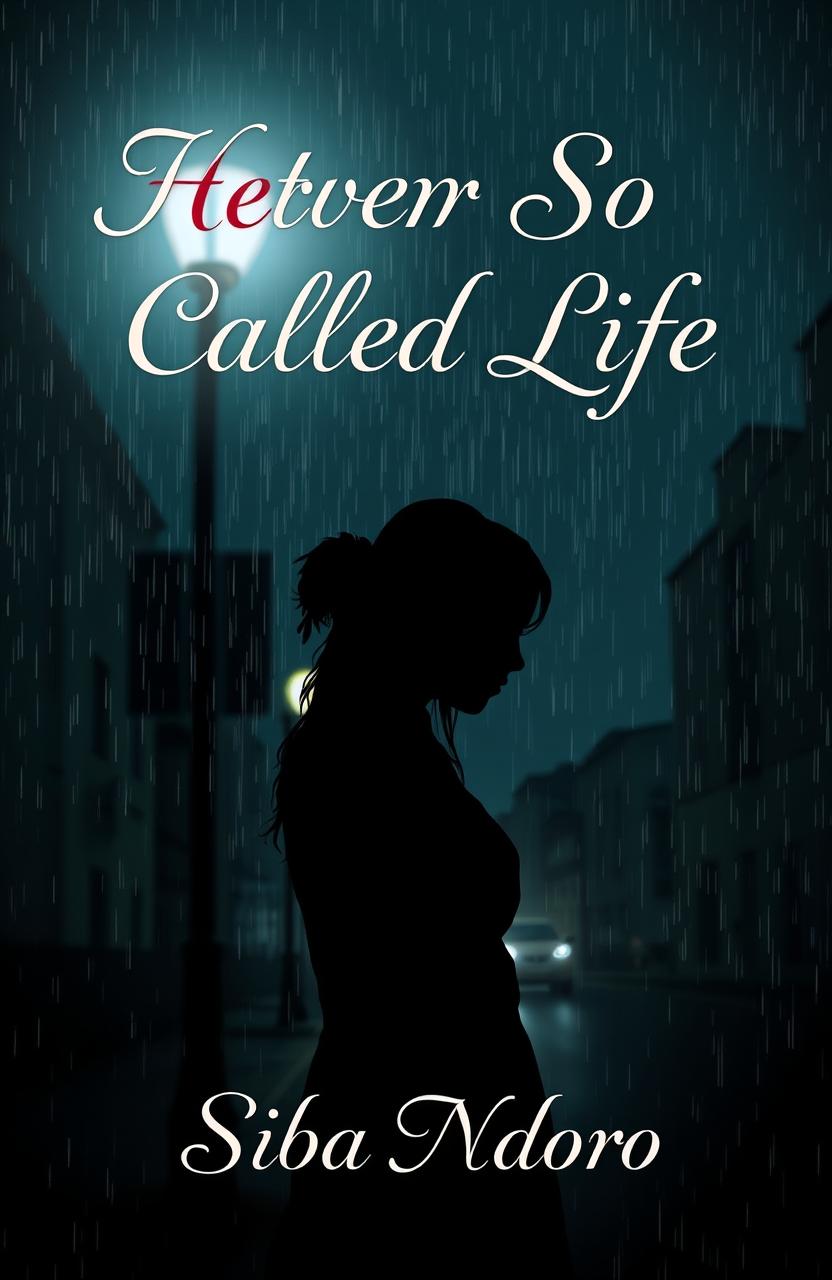 A sorrowful book cover design for "Her So Called Life" by Siba Ndoro