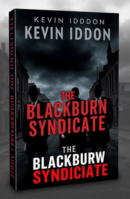 A gritty book cover for 'The Blackburn Syndicate' by Kevin Iddon, set in Northern England