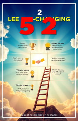 An artistic representation of the concept of 52 life-changing rules focused on respect, status, and success