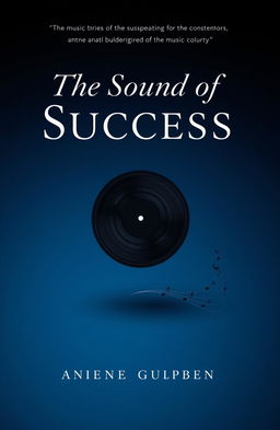A minimalist and elegant book cover design focused on the music industry