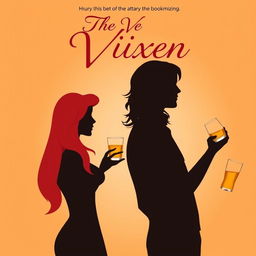 A romantic book cover design featuring a light orange background