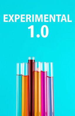 A vibrant turquoise background with bold white text that reads 'EXPERIMENTAL 1