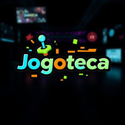 A striking and modern logo design for 'Jogoteca', reflecting a vibrant and fun gaming environment