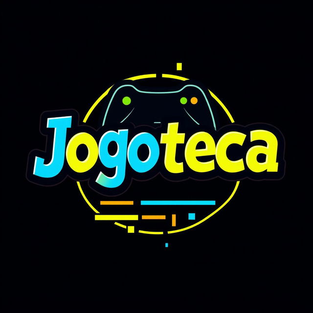 A creative and eye-catching logo for 'Jogoteca', embodying the spirit of gaming and fun