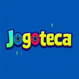 A creative and eye-catching logo for 'Jogoteca', embodying the spirit of gaming and fun