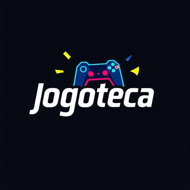 A creative logo for 'Jogoteca', designed to embody the excitement of gaming