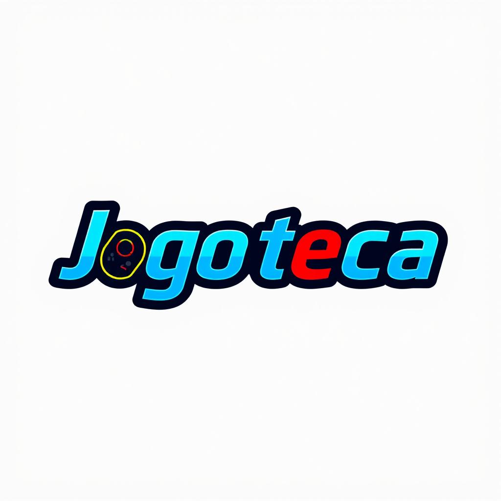 A creative logo for 'Jogoteca', designed to embody the excitement of gaming