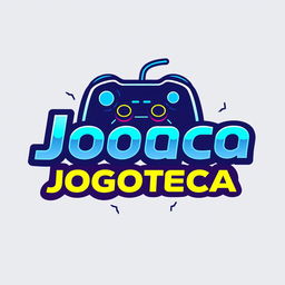 A creative logo for 'Jogoteca', designed to embody the excitement of gaming