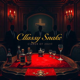 A luxurious and blood-soaked cover design representing the mafia world, featuring a dark, atmospheric setting with a lavishly adorned room
