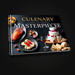 A luxurious and elite-looking recipe book cover that exudes sophistication and high status