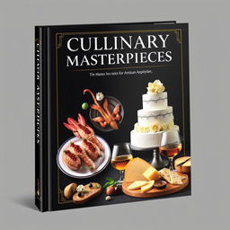 A luxurious and elite-looking recipe book cover that exudes sophistication and high status