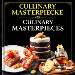 A luxurious and elite-looking recipe book cover that exudes sophistication and high status