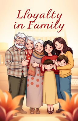 A warm and heartfelt book cover illustration depicting the theme of loyalty in family