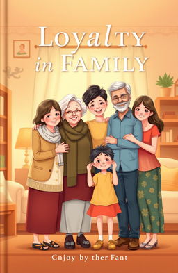A warm and heartfelt book cover illustration depicting the theme of loyalty in family