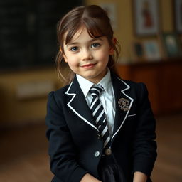 An ultra-realistic portrait of a young girl with the facial features reminiscent of Rachel Leigh Cook at the age of 12