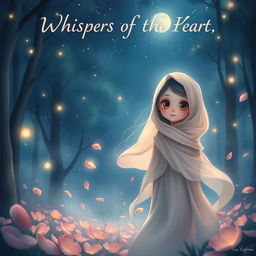 A dreamy, ethereal scene capturing "Whispers of the Heart" with a soft and whimsical atmosphere