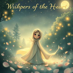 A dreamy, ethereal scene capturing "Whispers of the Heart" with a soft and whimsical atmosphere