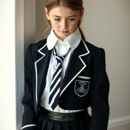 An ultra-realistic portrait of a young girl with the face reminiscent of Rachel Leigh Cook at 12 years old