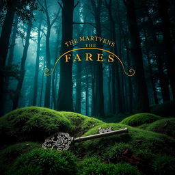 A captivating book cover design featuring a mysterious forest with towering trees and soft, ethereal light filtering through the leaves