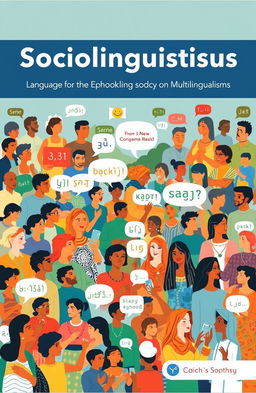 A book cover for a sociolinguistics book featuring a vibrant collage of diverse communities engaging in language