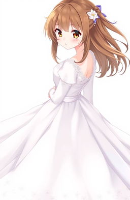 A beautiful spirit girl facing the camera, depicted in the art style of the 'Date a Live' light novel and anime series