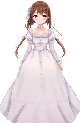 A spirit girl facing the camera, inspired by the art style of the Date A Live light novels and anime