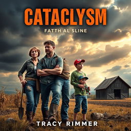 A book cover for 'Cataclysm' by Tracy Rimmer featuring a post-nuclear-war landscape