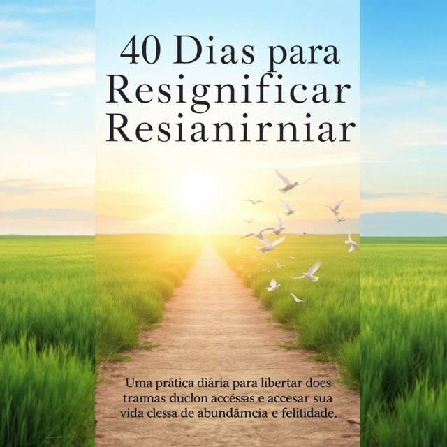 A striking book cover design for '40 Dias para Resignificar Traumas'