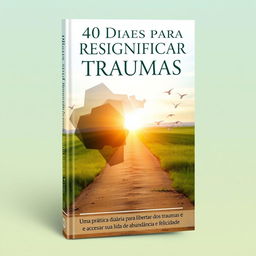 A striking book cover design for '40 Dias para Resignificar Traumas'