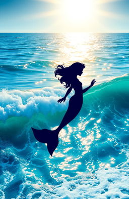 A stunning scene depicting a vivid and dazzling ocean, surf sparkling under a bright sun, with gentle waves rolling in