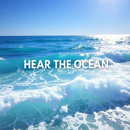 A stunning scene depicting a vivid and dazzling ocean, with surf sparkling under a bright sun