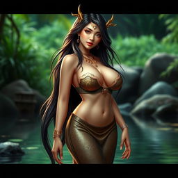 A captivating representation of Nyi Blorong, the beautiful and enchanting Indonesian mythical figure