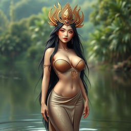 A captivating representation of Nyi Blorong, the beautiful and enchanting Indonesian mythical figure