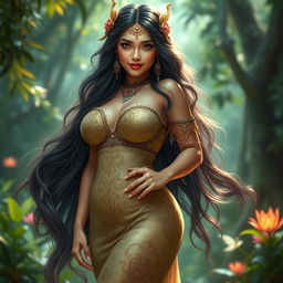 A stunning depiction of Wewe Gombel, the beautiful and alluring Indonesian mythical figure