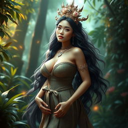 A stunning depiction of Wewe Gombel, the beautiful and alluring Indonesian mythical figure