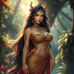 A stunning depiction of Wewe Gombel, the beautiful and alluring Indonesian mythical figure