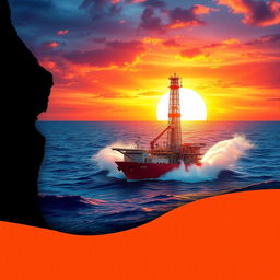 An artistic scene featuring the silhouette of Guyana on the left side of the image