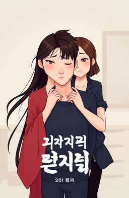 A novel cover design featuring an illustration in Korean-style two-dimensional animation