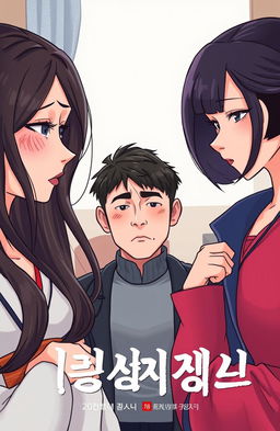 A novel cover design featuring an illustration in Korean-style two-dimensional animation