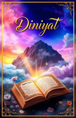 A beautiful and intricate book cover design for a title called 'Diniyat'