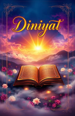 A beautiful and intricate book cover design for a title called 'Diniyat'