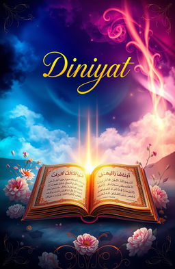 A beautiful and intricate book cover design for a title called 'Diniyat'