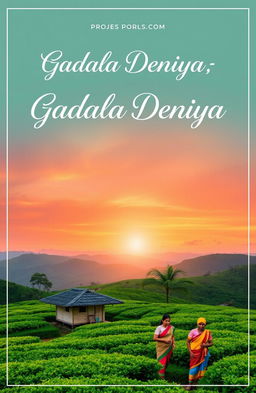 A stunning cover design for a project showcasing Gadala Deniya, Sri Lanka
