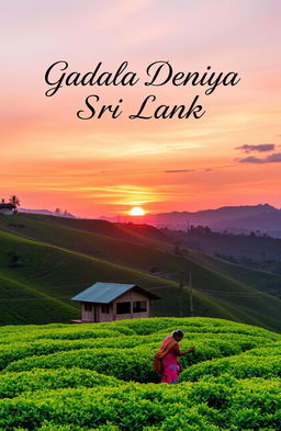 A stunning cover design for a project showcasing Gadala Deniya, Sri Lanka