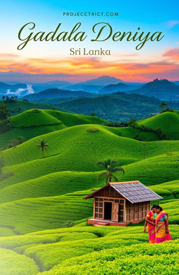 A stunning cover design for a project showcasing Gadala Deniya, Sri Lanka