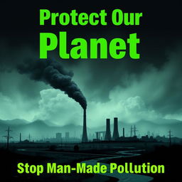 An impactful poster design focused on man-made pollution