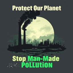 An impactful poster design focused on man-made pollution